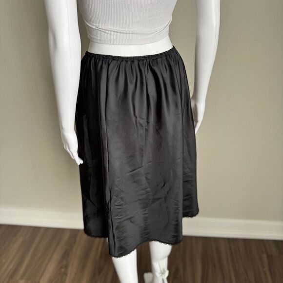 Vintage Warners Lace Half Slip Satin Black XL - Picture 3 of 9